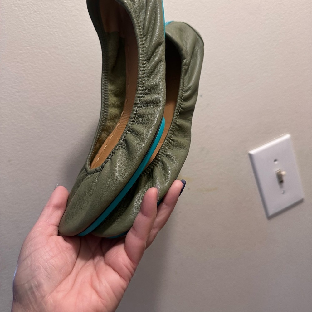 Tieks Olive Green Ballet Flats